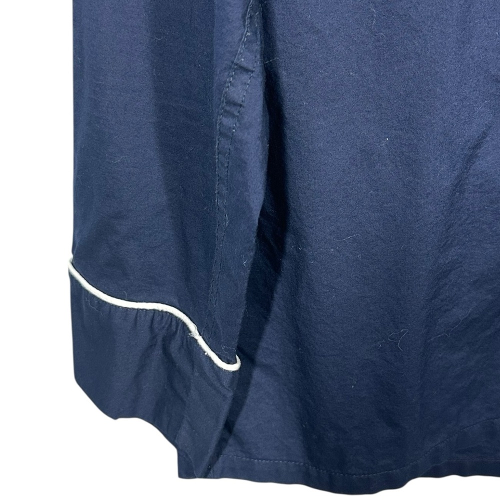 J. Crew Womens Classic Pajama 2 Piece Pant Set PL/PM Piped Trim Preppy Lounge - Picture 11 of 14